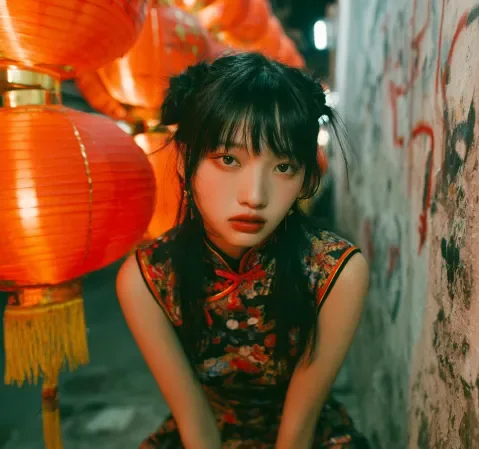 动漫创作工作台实景，包含角色草图与色彩指定